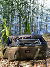 Load image into Gallery viewer, Midwater Bait Boat Bag three side opening in military olive