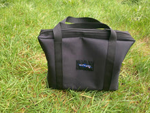 Load image into Gallery viewer, Midwater Double Grill Pan stood on the grass in the stealth black colour