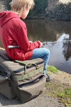 Load image into Gallery viewer, Junior Angler sat on the Midwater Boxall