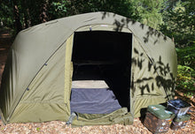 Load image into Gallery viewer, Social Cap with the Midwater Bivvy Groundsheet in place. The black floor covering is the groundsheet.