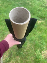 Load image into Gallery viewer, overhead view of the Midwater Pole Sleeve on the grass showing tube opening