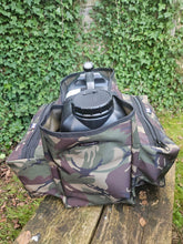 Load image into Gallery viewer, Midwater Outdoor Power Shower Bag in DPM Camo showing 20 litre bottle inside